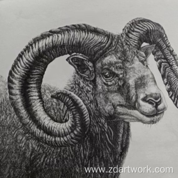 Goat works of pen painting